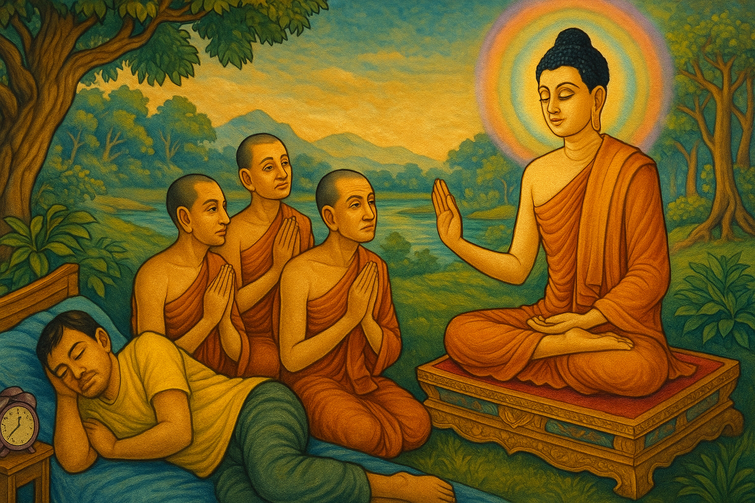 ผู้เห็นแก่การนอน : โทษของความขี้เกียจตามพุทธวจน