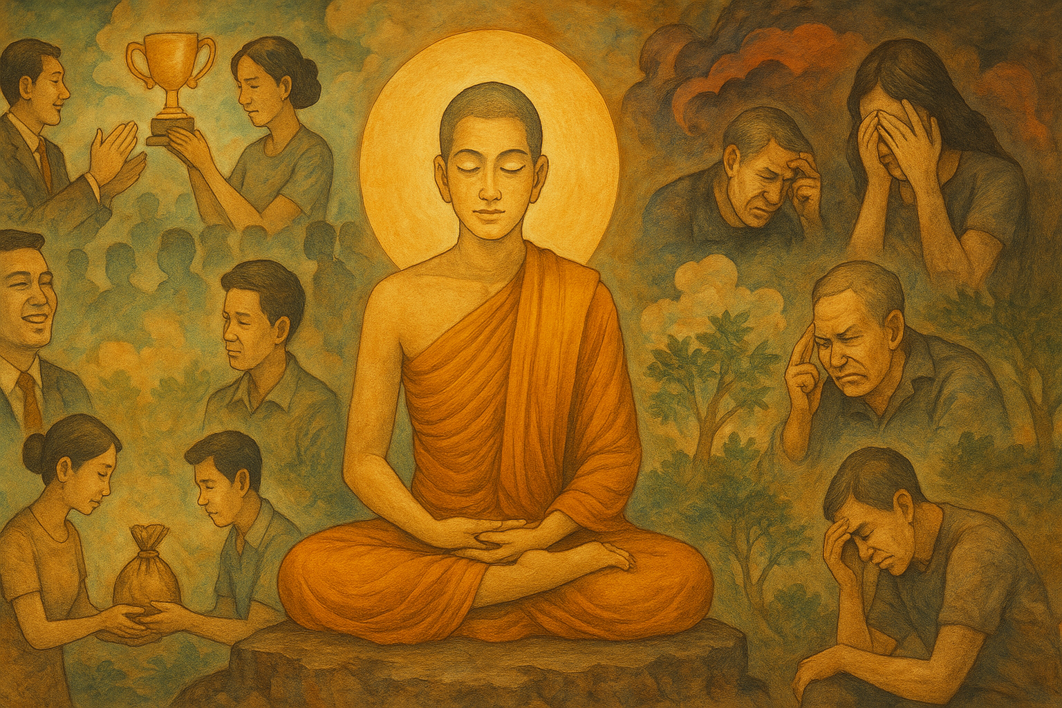 โลกธรรม ๘ คืออะไร? วิธีรับมืออย่างสงบตามพุทธวจน